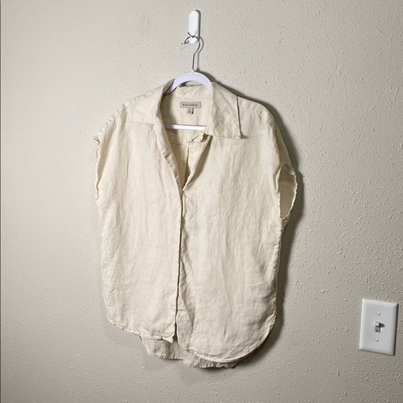 Banana Republic Linen Button Front Sleeveless Top Beige Size S - Picture 5 of 11